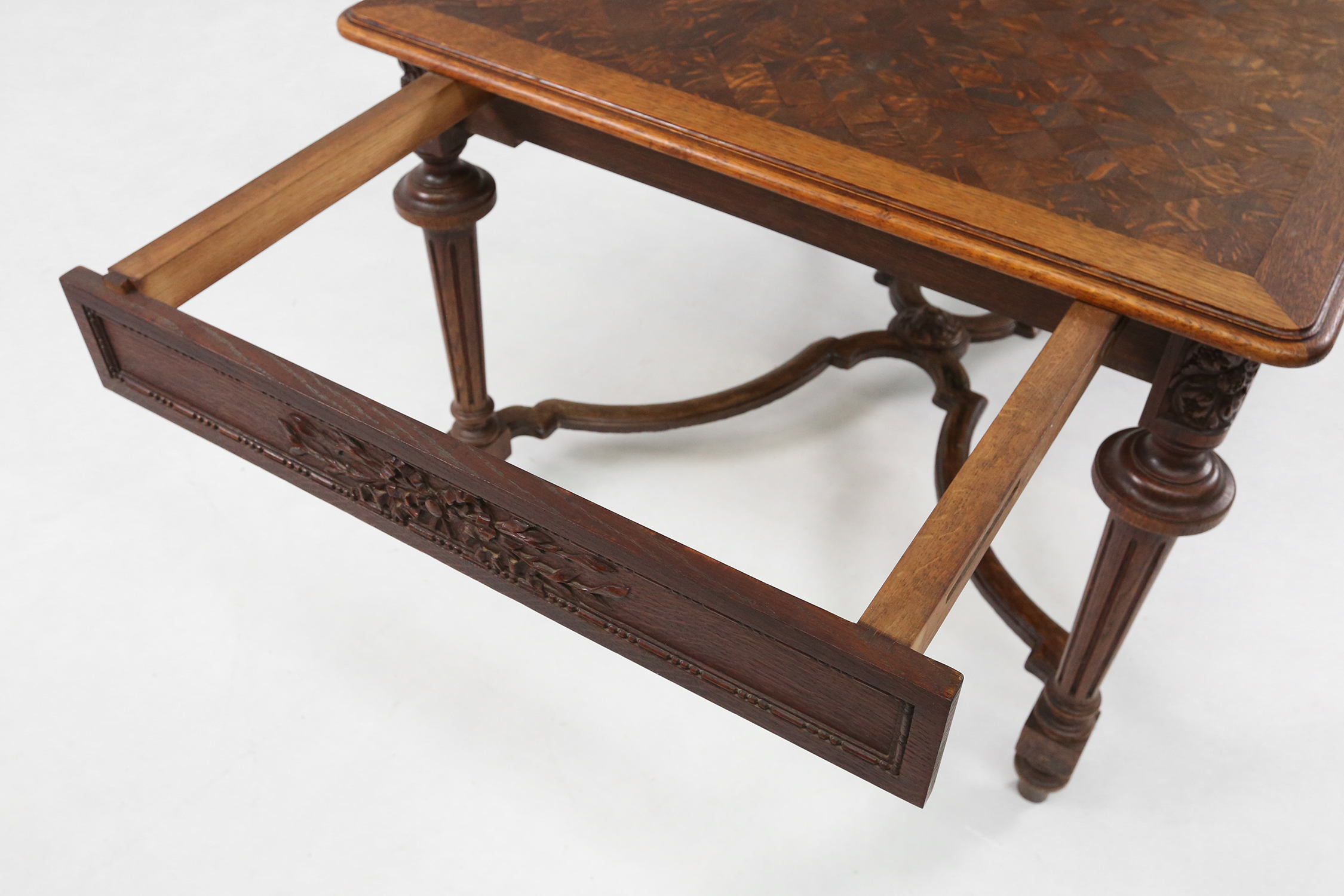 Neo Renaissance Extendable Dining Room Table with Rich Decoration, France, 1900sthumbnail